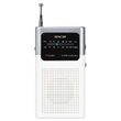 Mini radio portabil AM/FM, Antena telescopica, 2xAAA, Alb