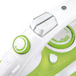 Fier de calcat, talpa ceramica, 2200 W, Abur, functie auto-curatare, Alb/Verde