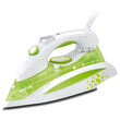 Fier de calcat, talpa ceramica, 2200 W, Abur, functie auto-curatare, Alb/Verde