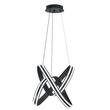 Lustra led 168 W, 3CCT, dimabil, Telecomanda, 11760 lm, Negru, 45x110 cm