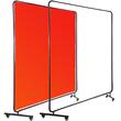Perdea sudura impotriva scanteilor, Vevor 3 panouri 183x183 cm, cadru otel, roti, rosie