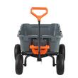 Carucior multifunctional pentru gradina, 2020x805x650mm, Capacitate 544 kg, Cuva PP basculabila, roti cauciuc 13 inch