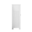 Dulap de baie, 2 usi si 4 sertare, MDF, Alb, 3 rafturi, 300 x 800 x 810 mm, kit anti-rasturnare