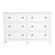 Comoda cu 6 sertare, dispozitiv glisant și anti-rasturnare, Alb, 39.6 x 120.1 x 78.7 cm