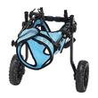 Carucior reabilitare pentru caini mici, 2 x roti mari, Reglabil Inaltime/ Lungime/Latime, Aluminiu, capacitate max 10 kg