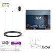 Pendul led 20 W, Negru, 180-240 V, Lumina neutra 4000K, 1200 lm, 120x40 cm