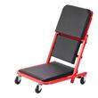 Pat/Scaun pliabil pentru atelier, 3 in 1, max 150 kg, 6 x roti, 920 x 420 x 130 mm, Negru/Rosu