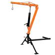 Macara telescopica pentru camioneta cu suport trepied, pivotanta la 360 de grade, Capacitate 680 kg, cric hidraulic, troliu manual, brat pliabil