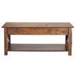 Masuta de cafea Lift Top, 2 in 1 Desktop birou Extensibil in 2 parti, 1200 x 500 x 500 mm, Maro, buzunare depozitare