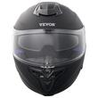 Casca protectie moto cu ochelari integrati, Slot Bluetooth, Unisex, 2 x lentile, Negru Mat, Marimea S