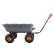 Carucior multifunctional pentru gradina, 2020x805x650mm, Capacitate 544 kg, Cuva PP basculabila, roti cauciuc 13 inch