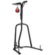 Suport pentru sac de box 2 in 1, Otel, 143x126x214 cm, Negru, max 65 kg, Inaltime reglabila 179-214 cm