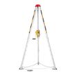 Trepied de salvare si lucru, Lungimea piciorului reglabila 1.34-2.15 m, Capacitate personal 180 kg, Lungime 20 m, Troliu manual, lant anti-rasturnare