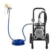 Pompa de vopsit cu diafragma, putere 1100 W, Debit 2 l/min, 150 Bar, lungime furtun 10 m, 2 x roti