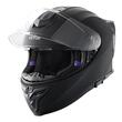Casca protectie moto cu ochelari integrati, Slot Bluetooth, Unisex, 2 x lentile, Negru Mat, Marimea L