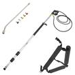 Lance telescopica pentru masini de spalat cu presiune, 5 duze, Lungime de lucru 1.5-5.4 m, max 275 Bar, Aluminiu/Inox