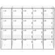 Dulap depozitare telefoane, 20 sloturi, 20 chei, Transparent, Acril, 53 x 18 x 42.5 cm