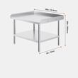Masa de lucru Inox, pentru preparare alimente, 762x914x660 mm, 1 x rafturi
