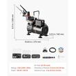 Kit aerograf cu compresor ultra silentios, 23-25 ​​L/min, 120 W, duza 0.3, 0.8 mm, 3 x pistoale, Volum cupe 2/9/22 ml, 6 x vopseluri acrilice