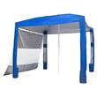 Pavilion gradina/plaja, Portabil 240x240 cm, 1 x perete lateral, Albastru, Protecție solara UPF 50+, Geanta, cadru otel, Inaltime reglabila
