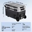 Frigider auto cu compresor, 50 l, 2 x zona racire, 708 x 440 x 551 mm, 12/24 V DC, 110-240 V AC, -20 ℃ pana la 20 ℃, Bluetooth, 60 W, USB