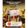 Hranitoare automata pentru pasari, Capacitate 14 kg, 6 x orificii hranire, Otel galvanizat, 476 x 267 x 518 mm