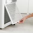 Aparat de aer conditionat portabil, Pompa de caldura, 12000 BTU, 4 moduri  Ventilator, Racire, Incalzire si Dezumidificare, telecomanda, Roti
