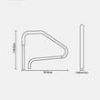 Balustrada inox pentru piscina, 1165 x 42 x 935 mm, Capacitate 100 kg, protectie UV, accesorii montaj incluse