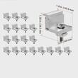 Set 20 cleme de capat Z, Reglabile, pentru panouri solare 100-300 W, Aluminiu, 50 x 45.5 x 34.3 mm