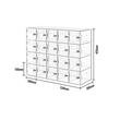 Dulap depozitare telefoane, 20 sloturi, 20 chei, Transparent, Acril, 53 x 18 x 42.5 cm