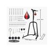 Suport pentru sac de box 2 in 1, Otel, 143x126x214 cm, Negru, max 65 kg, Inaltime reglabila 179-214 cm