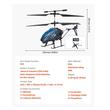 Elicopter cu telecomanda, 2.4 Ghz, 3 canale, Functii Sus/jos, înainte/înapoi, rotire stânga/dreapta, Lumini Led 7 culori