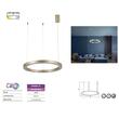 Pendul led 36 W, Auriu, 180-240 V, Lumina neutra 4000K, 2100 lm, 120x60 cm