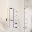 Raft metalic cu 5 x polite incluse din lemn, profil patrat 20x20 mm, Vivatechnix Industrial, 400 x 300 x 1780 mm, Auriu/Alb