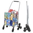 Carucior pliabil pentru scari cu cos de cumparaturi, 8 roti, maxim 40 kg, greutate 3.9 kg