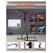 Suport pentru sac de box 2 in 1, Otel, 143x126x214 cm, Negru, max 65 kg, Inaltime reglabila 179-214 cm