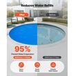 Prelata solara rotunda pentru piscine, Diametru 5.4 m, protectie UV, Albastra, personalizabila