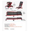 Pat/Scaun pliabil pentru atelier, 3 in 1, max 150 kg, 6 x roti, 920 x 420 x 130 mm, Negru/Rosu