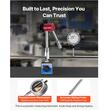 Indicator de testare cu cadran, Baza magnetica flexibila, Precizie 0.03 mm, Interval de masurare 0-25.4 mm, măsurare pe suprafețe înguste