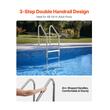 Scara pentru piscine, Inox, 3 trepte, balustrade dubla, max 120 kg, dimensiune 655 x 600 x 1580 mm
