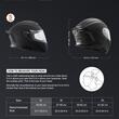 Casca protectie moto cu ochelari integrati, Slot Bluetooth, Unisex, 2 x lentile, Negru Mat, Marimea S