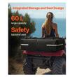 Geanta spate cu burete pentru ATV, Waterproof, Capacitate 60 l, dimensiune 850 × 400 × 220 mm, Negru