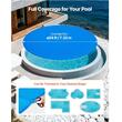 Prelata solara rotunda pentru piscine, Diametru 7.32 m, protectie UV, Albastra, personalizabila