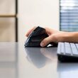 Mouse vertical Wireless, Rezoluție senzor 800/1200/1600 dpi, Negru, 5 butoane