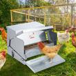Hranitoare automata pentru pasari Vevor capacitate 11 kg, Otel zincat, 480 x 405 x 285 mm, Inchidere magnetica