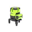 Set nivela laser cu acumulator, Strend Pro Premium HP-NT411G, linie incrucisata, 4V + 1H, verde, 50 m, ochelari, valiza, mira