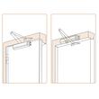 Brat amortizor hidraulic, pentru inchidere usa max 68 kg, 166 x 60 x 56 mm, Negru
