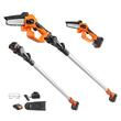 Fierastrau electric cu acumulator, extensibil, Vevor lungime 1.08-2.43 m, Acumulator Li-Ion, 2 Ah, 20 V, 80 W, Grosime de taiere 127 mm