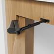 Brat amortizor hidraulic, pentru inchidere usa max 85 kg, Aluminiu, 184 x 76 x 66.5 mm, Negru