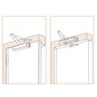 Brat amortizor hidraulic, pentru inchidere usa max 150 kg, Aluminiu, 253 x 83 x 74 mm, Argintiu
